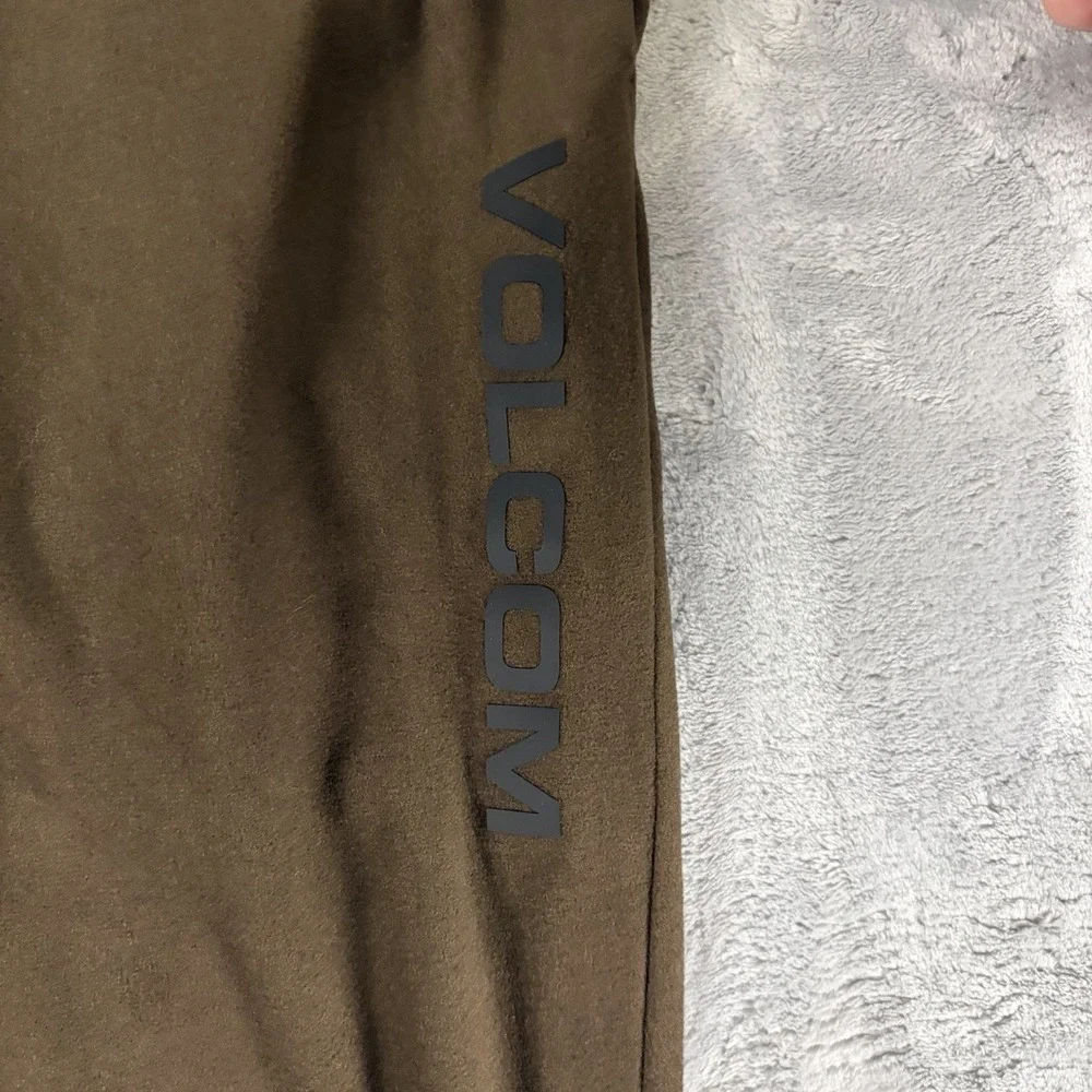 Volcom Men's Medium 32/34 Drawstring Fleece Loungewear Pants Brown NWT